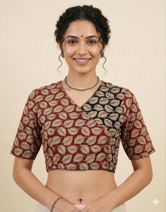 Kalamkari Angrakha Blouse