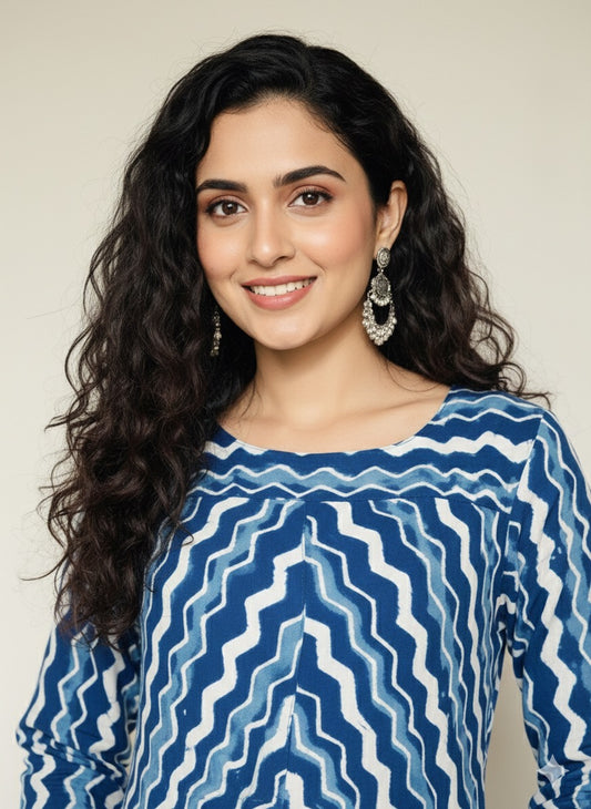 Indigo Dyed Long Dress