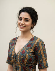Kalamkari Hand Block Printed Padded Blouse