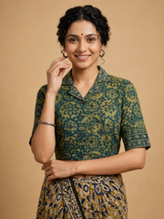 AJRAKH Hand Block Printed Blouse