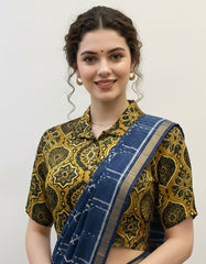 Modal Silk AJRAKH Printed Blouse