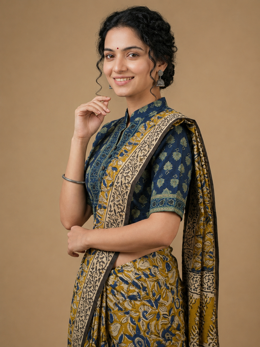 AJRAKH Hand Block Printed Blouse