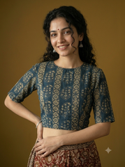 AJRAKH Hand Block Printed Blouse