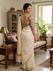 Kora Chanderi Silk Saree