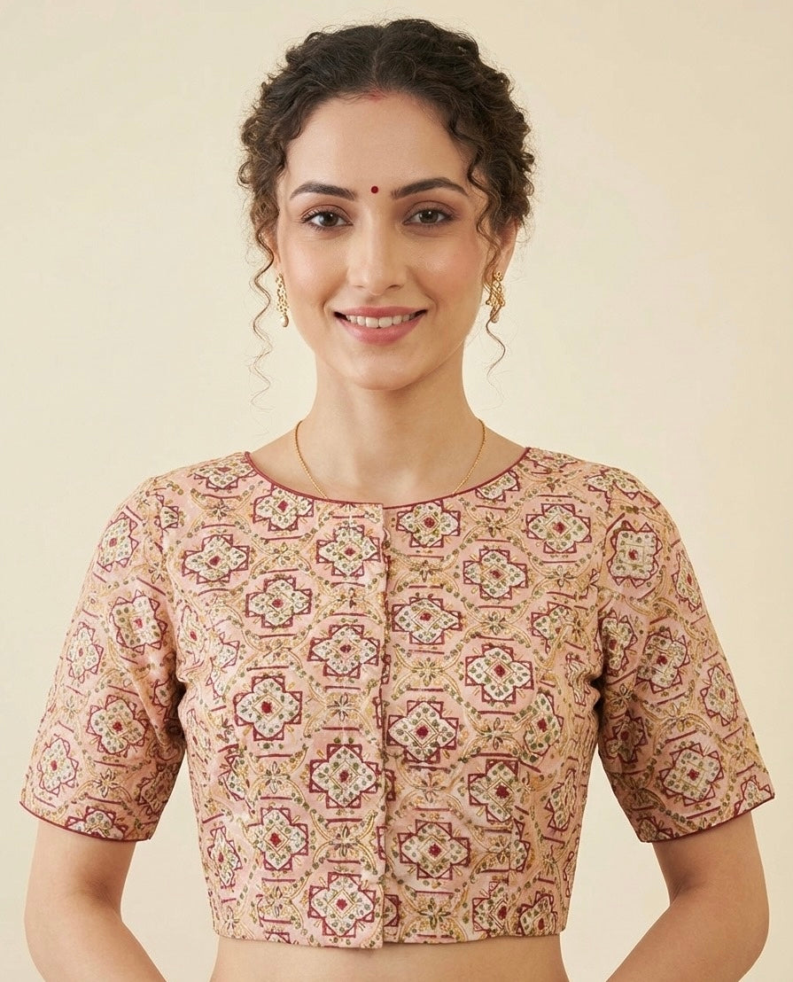 Sanganeri Hand Block Printed Cotton Blouse