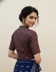 AJRAKH Hand Block Printed Cotton Blouse