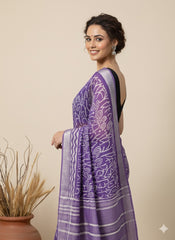 DABO Printed Cotton Linen Saree