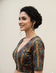 Kalamkari Hand Block Printed Padded Blouse