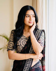Kalamkari Hand Block Printed Collared Blouse