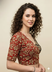Kalamkari Angrakha Blouse