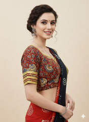 Padded Gota Kalamkari Blouse