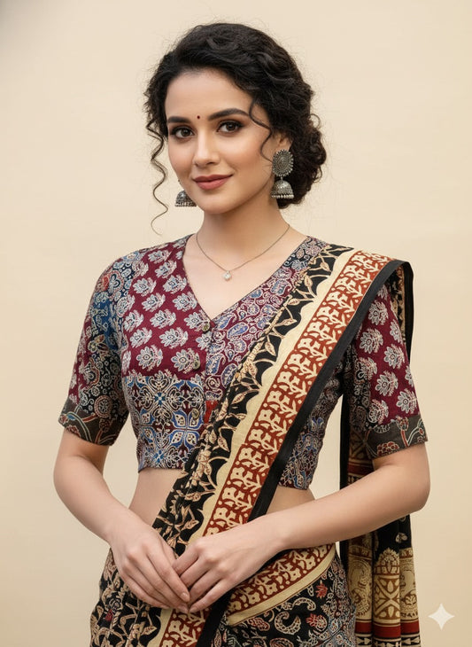 Ajrakh Patchwork Blouse