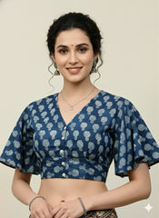 Modal Ruffle Sleeve Blouse