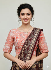 Hand Block Round Neck Blouse