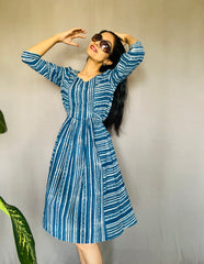 Natural Indigo Dyed Cotton Dress
