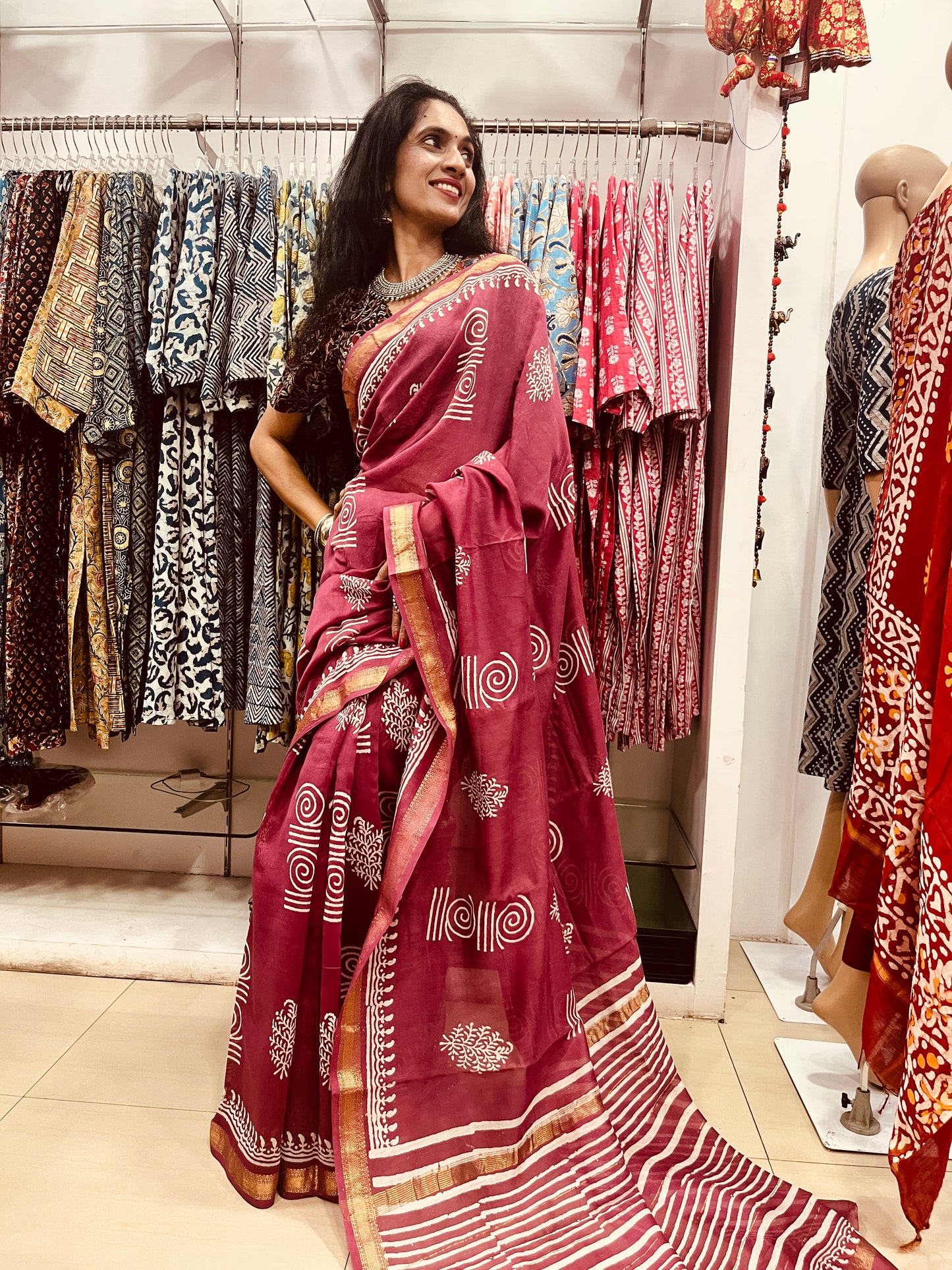 Maheshwari Silk Saree