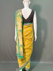 Hand Block Printed Chanderi Silk Saree