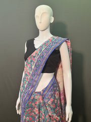 Hand Block Printed Chanderi Silk Saree