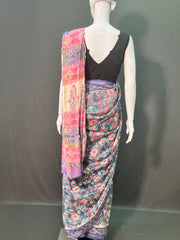 Hand Block Printed Chanderi Silk Saree