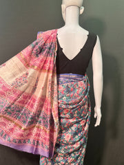 Hand Block Printed Chanderi Silk Saree