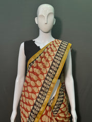 Hand Block Printed Chanderi Silk Saree