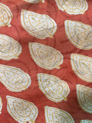 Hand Block Printed Chanderi Silk Saree