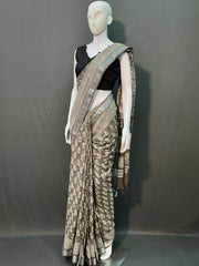 Hand Block Kashish Printed Cotton Linen Saree
