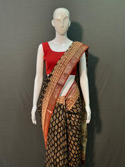 Kalamkari Printed Cotton Linen Saree