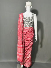 DABO Printed Cotton Linen Saree