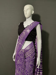 DABO Printed Cotton Linen Saree