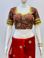 Padded Gota Kalamkari Blouse