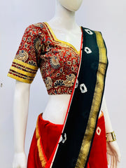 Padded Gota Kalamkari Blouse
