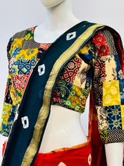Ajrakh Patchwork Padded Blouse