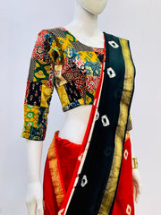 Ajrakh Patchwork Padded Blouse