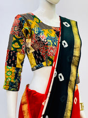 Ajrakh Patchwork Padded Blouse
