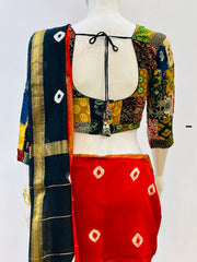 Ajrakh Patchwork Padded Blouse