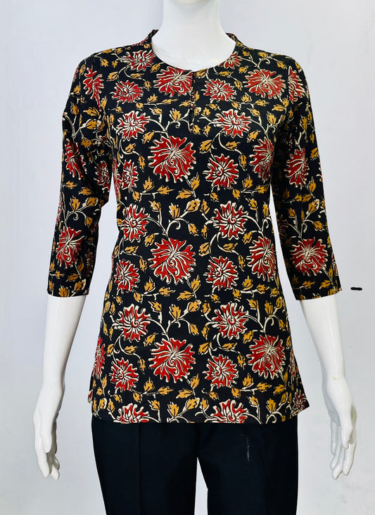 Kalamkari Hand Block Printed Top
