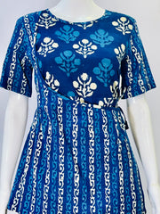 Indigo Dyed Hand Block Printed Top