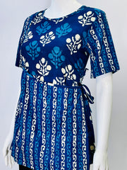 Indigo Dyed Hand Block Printed Top