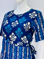 Indigo Dyed Hand Block Printed Top