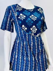 Indigo Dyed Hand Block Printed Top