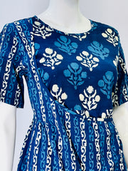 Indigo Dyed Hand Block Printed Top