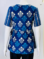Indigo Dyed Hand Block Printed Top