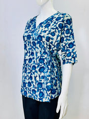 Indigo Dyed Hand Block Printed Top