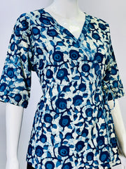 Indigo Dyed Hand Block Printed Top