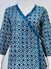 Indigo Dyed Hand Block Printed Top