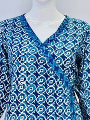 Indigo Dyed Hand Block Printed Top