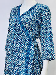 Indigo Dyed Hand Block Printed Top