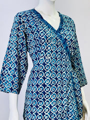 Indigo Dyed Hand Block Printed Top