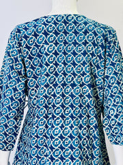 Indigo Dyed Hand Block Printed Top